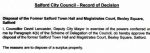 Salford Town Hall `disposal' notice